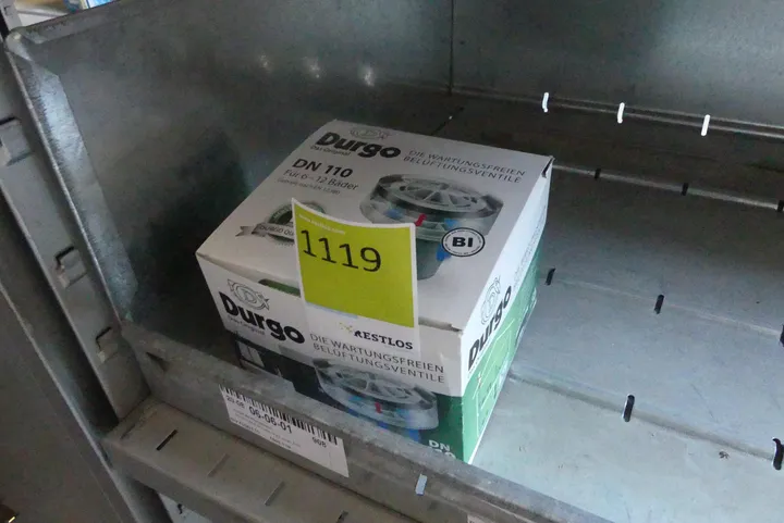 1x Karton Durgo Belüftungsventil, DN 110, 44,2 l/s, für HAT